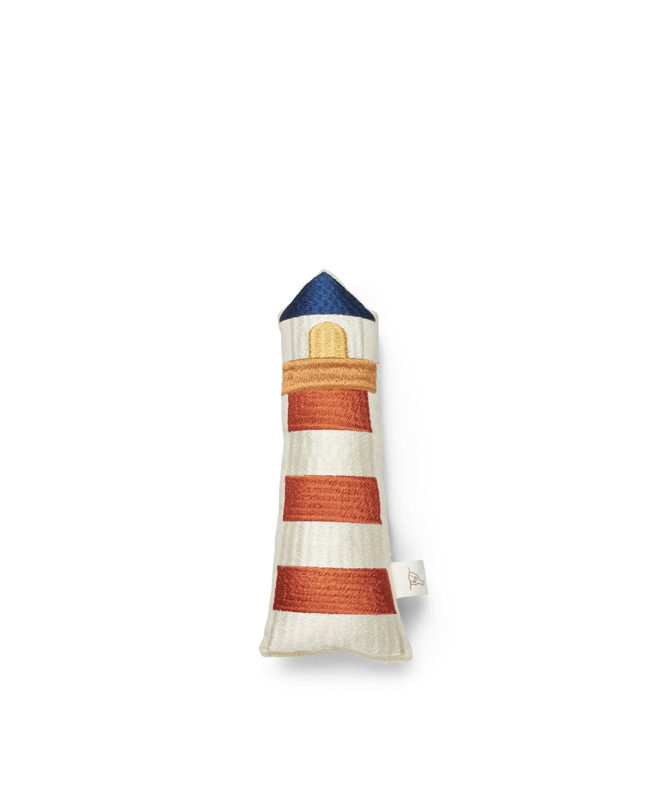 Klint Lighthouse Rattle, Off-white/Multi-coloured