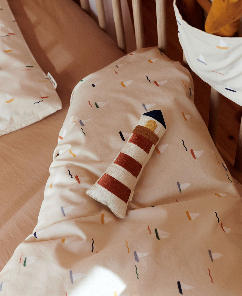 Klint Lighthouse Rattle, Off-white/Multi-coloured