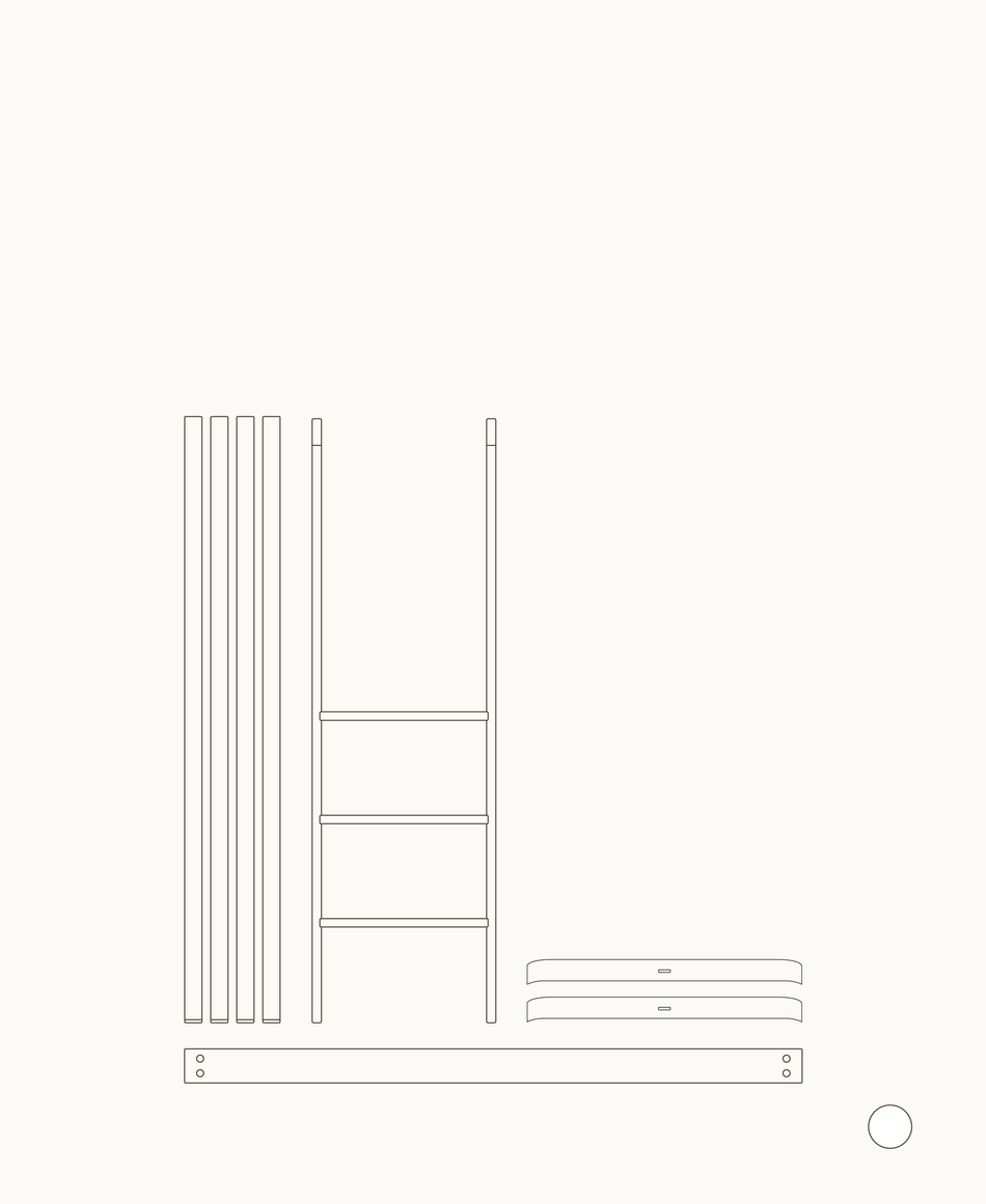 Mini+ cot bed incl. junior kit to low loft bed, white