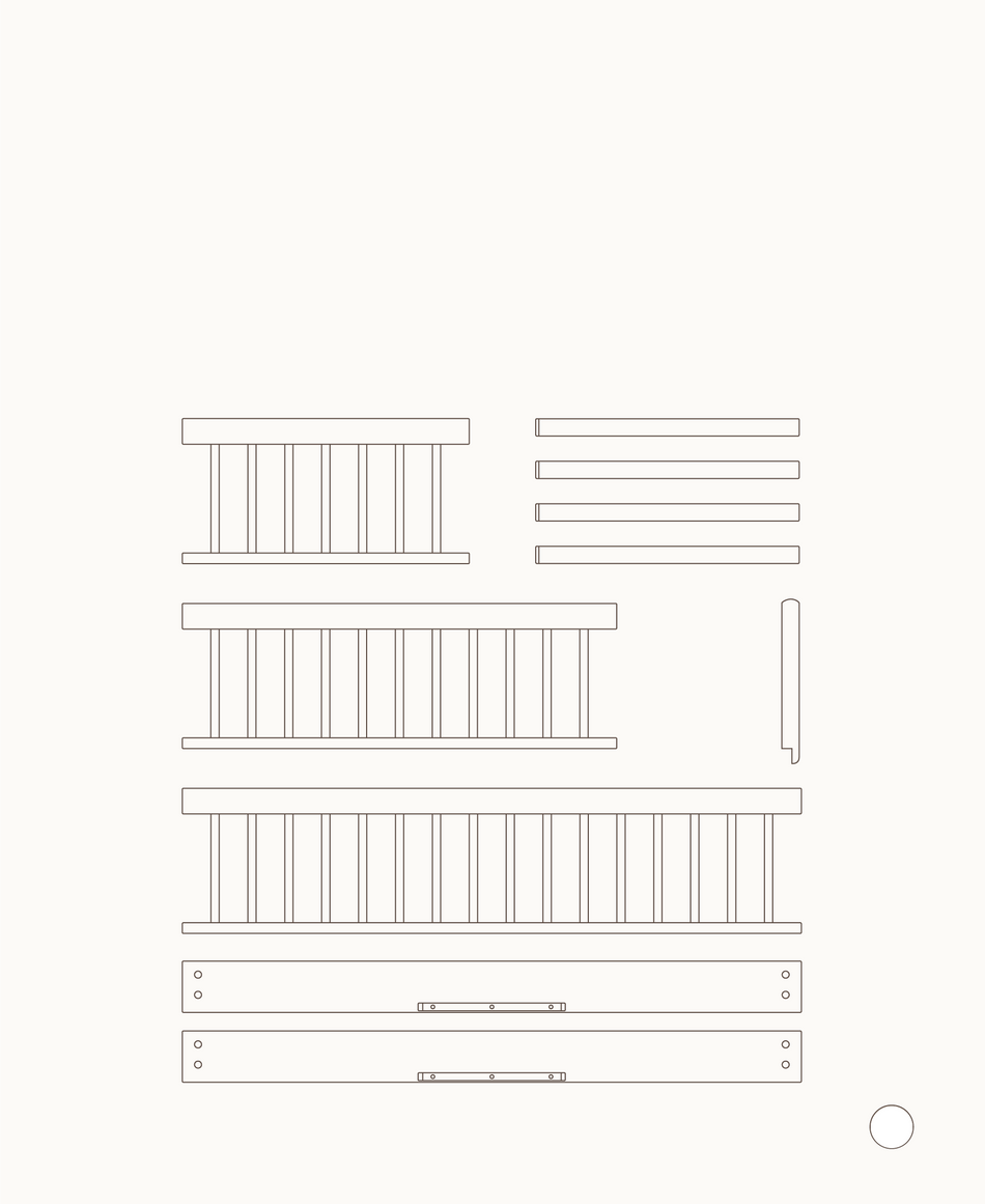 Mini+ junior kit (additional parts to Mini+ cot bed), white