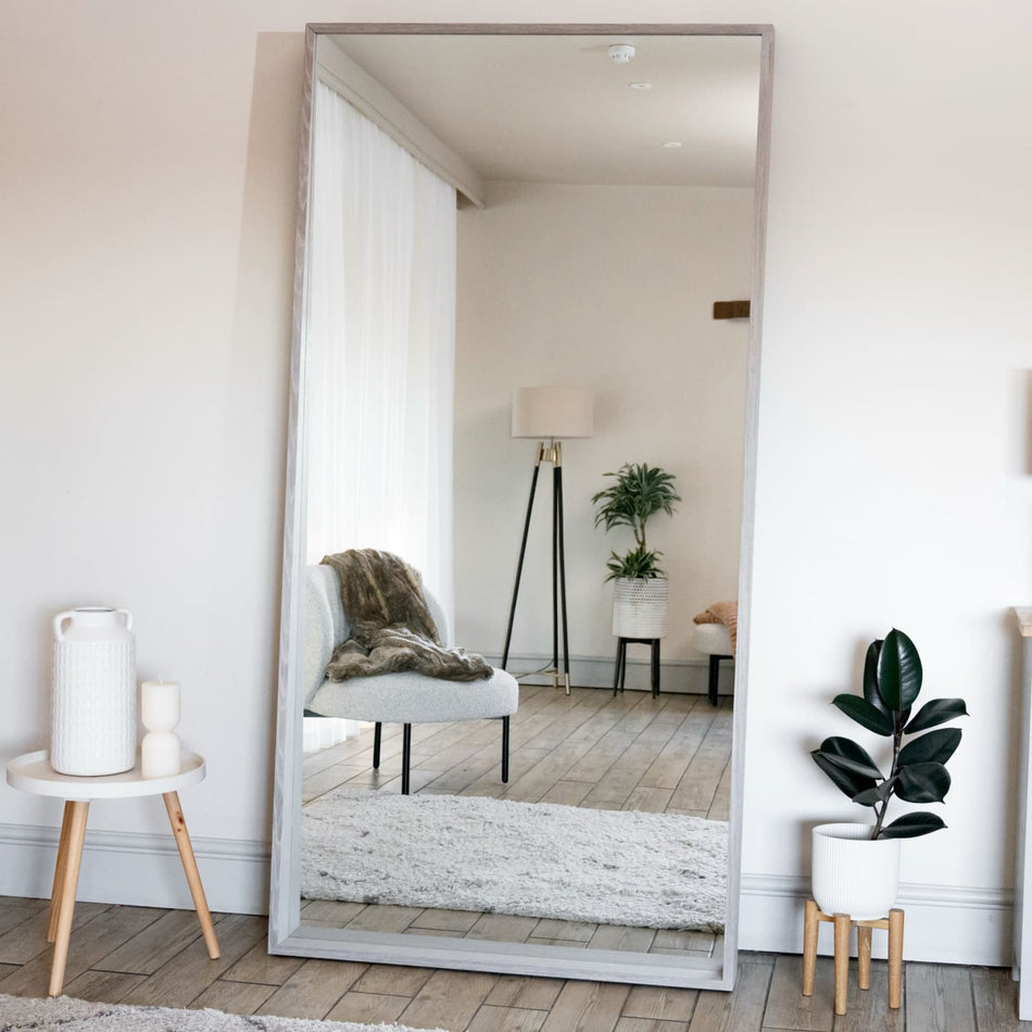 Hanaka - Full Length Grey Oak Rectangle Mirror - 200cm x 100cm